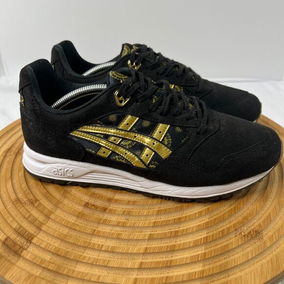 ASICS TIGER women’s GEL SAGA Black/ Gold Fusion Samurai Style Sneakers Size 6.5 main image 7